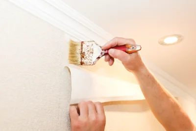 Pose de papier peint aux Châteliers — revêtements muraux et toiles de verre